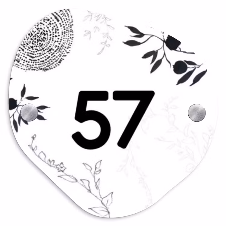 Botanisch - Traditioneel Naambord Organisch middel -3d