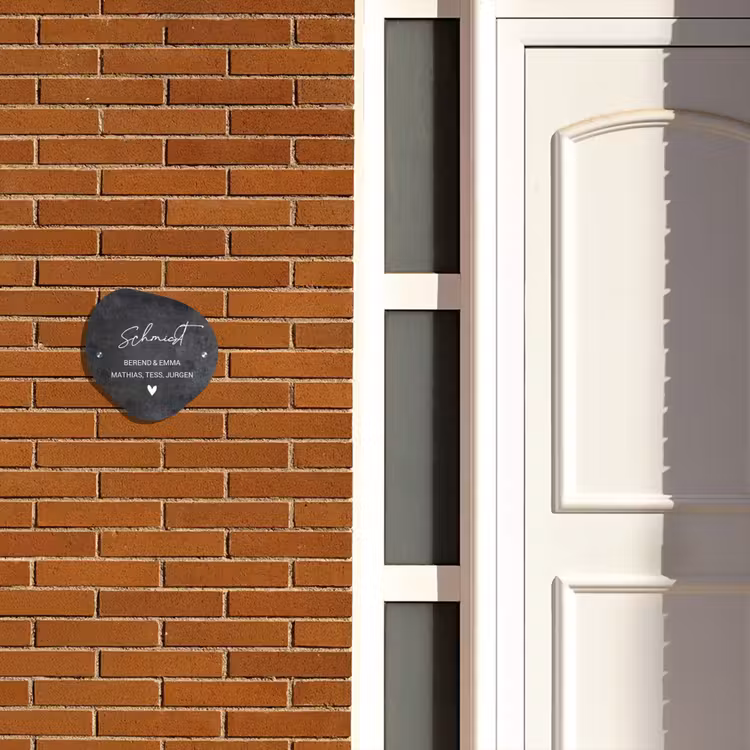 Donker steen - Sierlijk Naambord Organisch middel -sfeer3