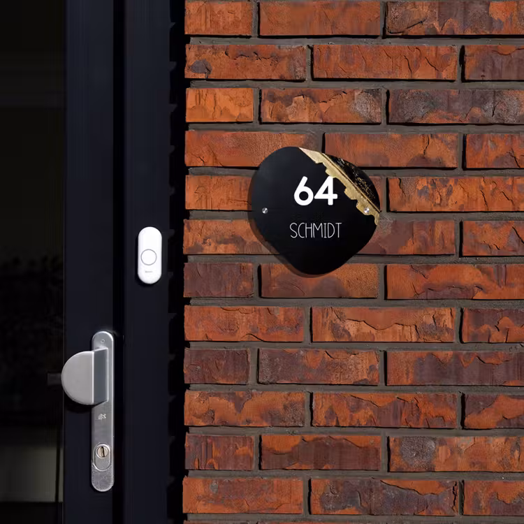Gouden hoek - Modern Naambord Organisch middel -sfeer1