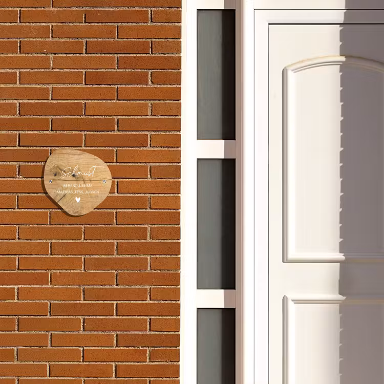 Hout - Sierlijk Naambord Organisch middel -sfeer3
