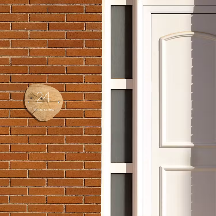 Hout - Klassiek Naambord Organisch middel -sfeer3