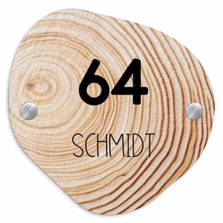 Holzmaserung - Modern Naambord Organisch middel -3d