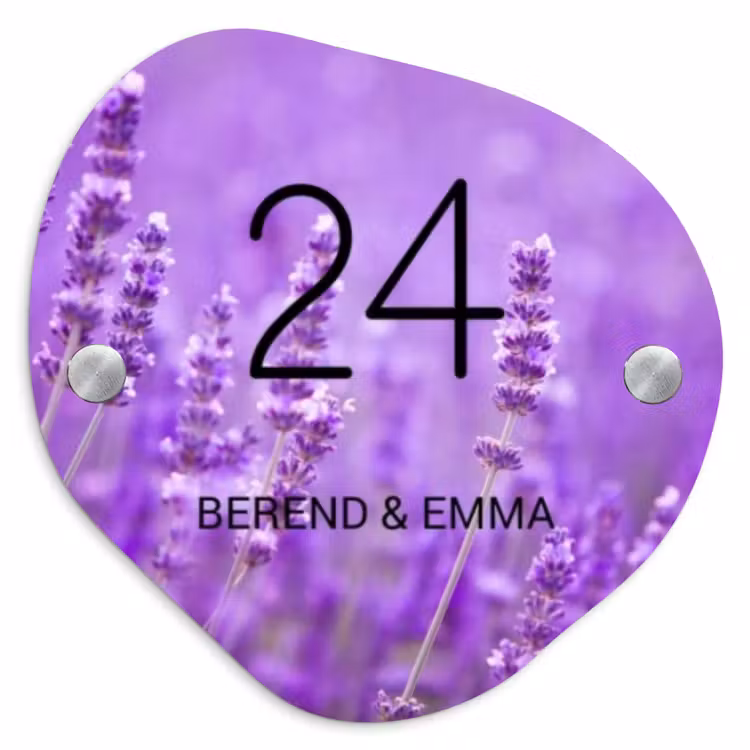 Lavendel - Klassiek Naambord Organisch middel -3d