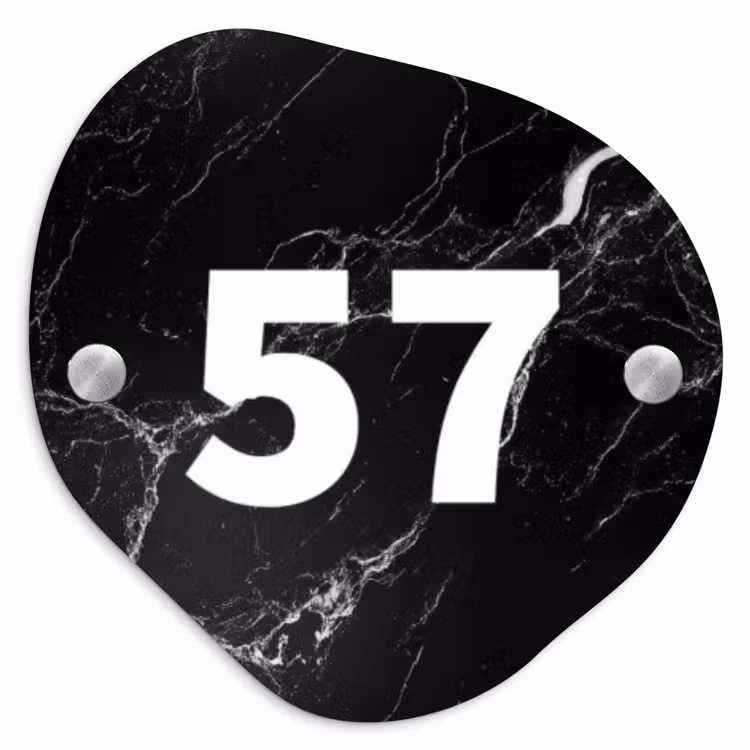 Marmer - Traditioneel Naambord Organisch middel -3d