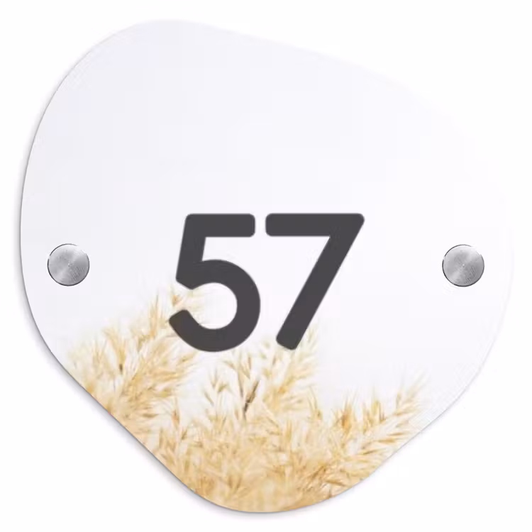 Pluimgras - Traditioneel Naambord Organisch middel -3d