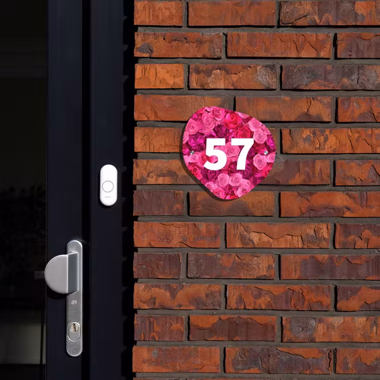 Roze rozen - Traditioneel Naambord Organisch middel -sfeer1