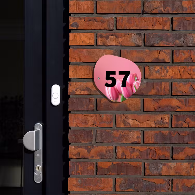 Roze tulpen - Traditioneel Naambord Organisch middel -sfeer1