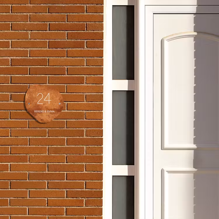 Roest - Klassiek Naambord Organisch middel -sfeer3