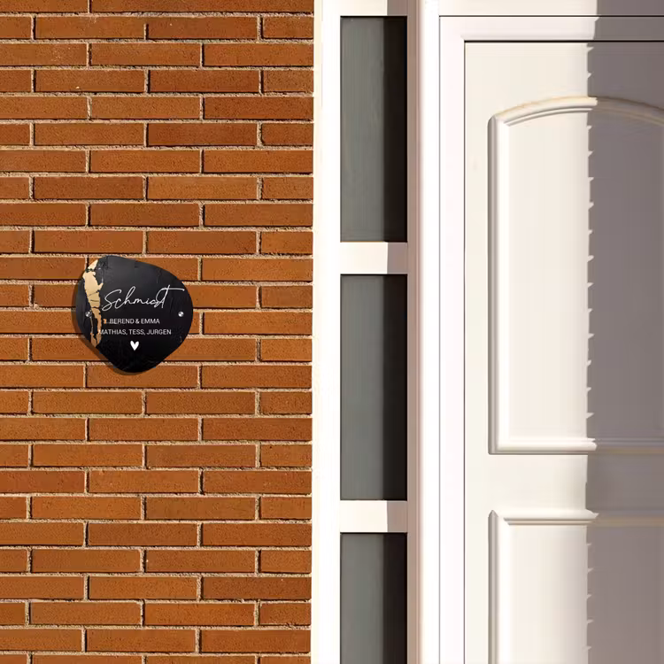 Zwart goud structuur - Sierlijk Naambord Organisch middel -sfeer3