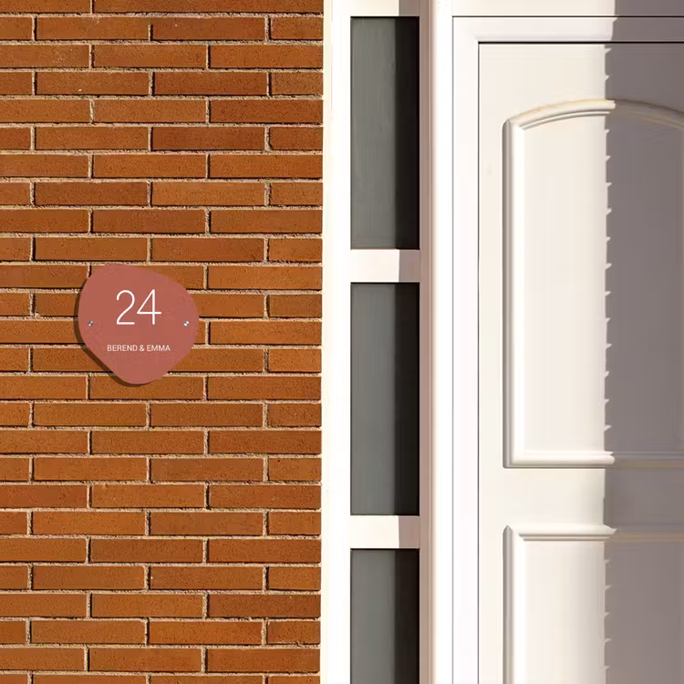 Terracotta - Klassiek Naambord Organisch middel -sfeer3
