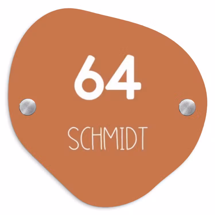 Terracotta - Modern Naambord Organisch middel -3d