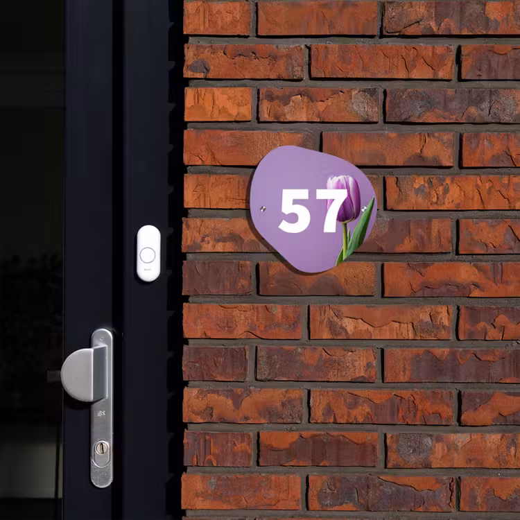 Paarse tulp - Traditioneel Naambord Organisch middel -sfeer1