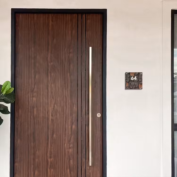 Boomschors - Modern Naambord Vierkant klein -sfeer10-XS