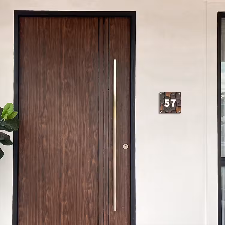 Boomschors - Traditioneel Naambord Vierkant klein -sfeer10-XS