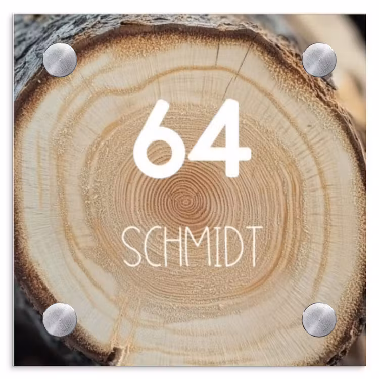 Baumscheibe - Modern Naambord Vierkant klein -3d