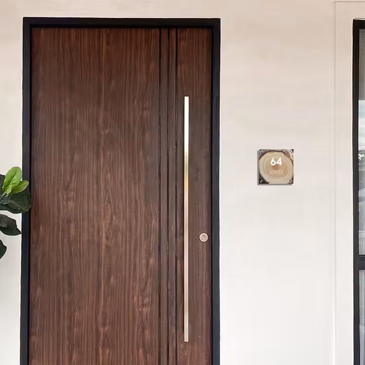 Baumscheibe - Modern Naambord Vierkant klein -sfeer10-XS