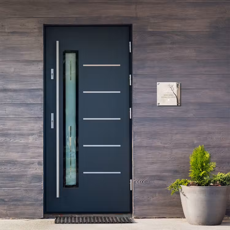 Boomsilhouet beige achtergrond - Sierlijk Naambord Vierkant klein -sfeer11-XS