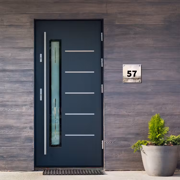Geschilderd - Traditioneel Naambord Vierkant klein -sfeer11-XS