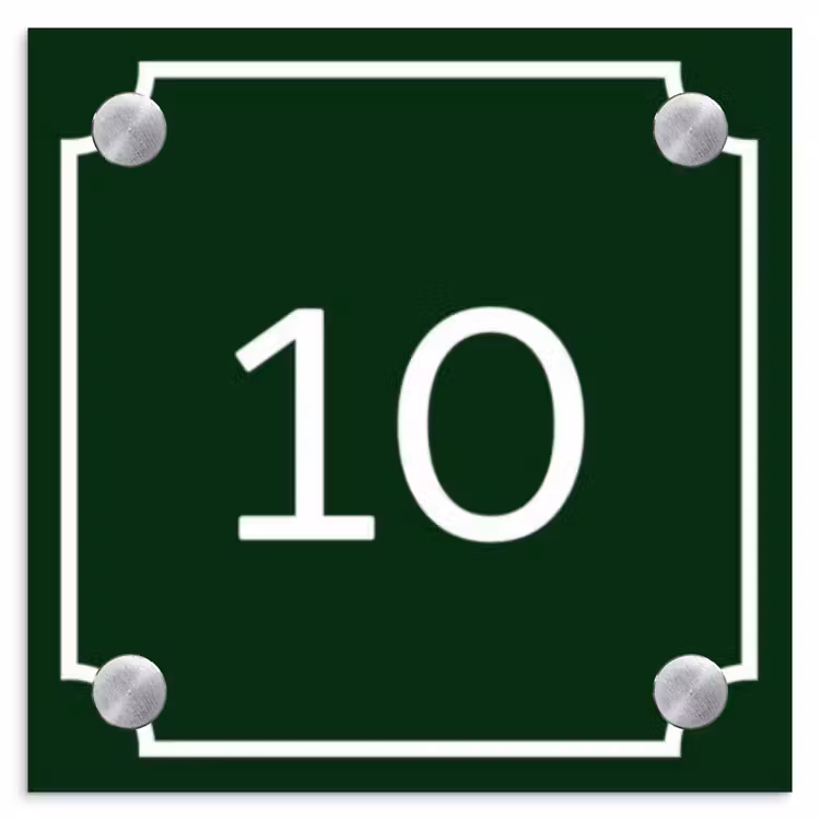 Groen - Kader - Regulier Naambord Vierkant klein -3d