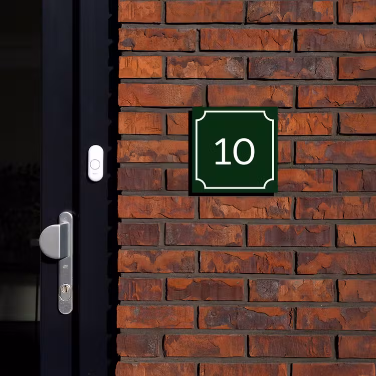 Groen - Kader - Regulier Naambord Vierkant klein -sfeer1-XS