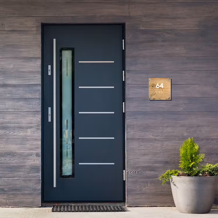 Hout - Modern Naambord Vierkant klein -sfeer11-XS