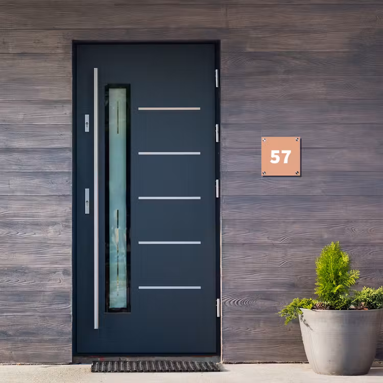Zalmroze - Traditioneel Naambord Vierkant klein -sfeer11-XS