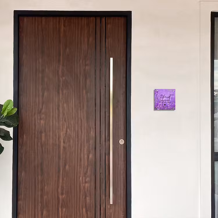 Lavendel - Sierlijk Naambord Vierkant klein -sfeer10-XS