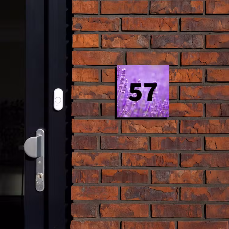 Lavendel - Traditioneel Naambord Vierkant klein -sfeer1-XS