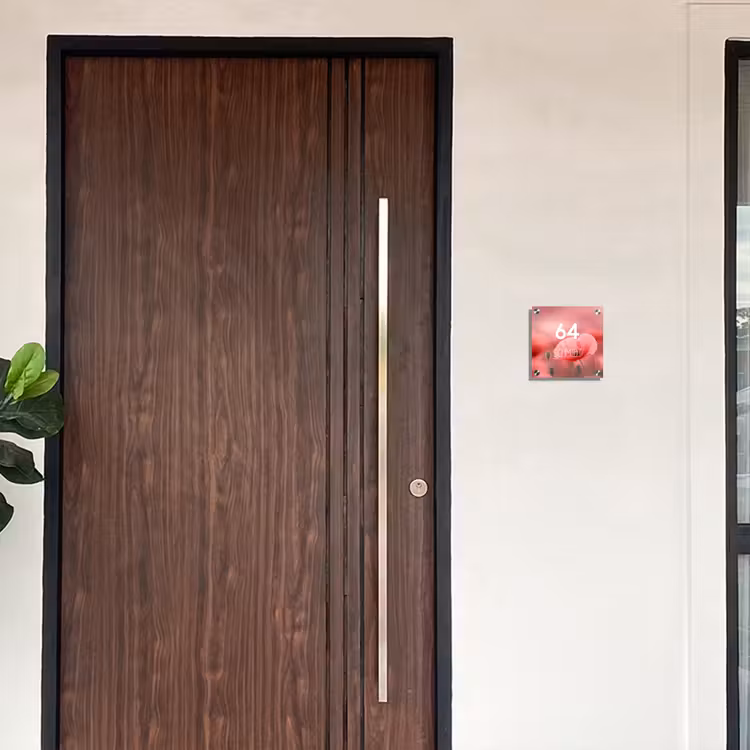 Klaproos - Modern Naambord Vierkant klein -sfeer10-XS