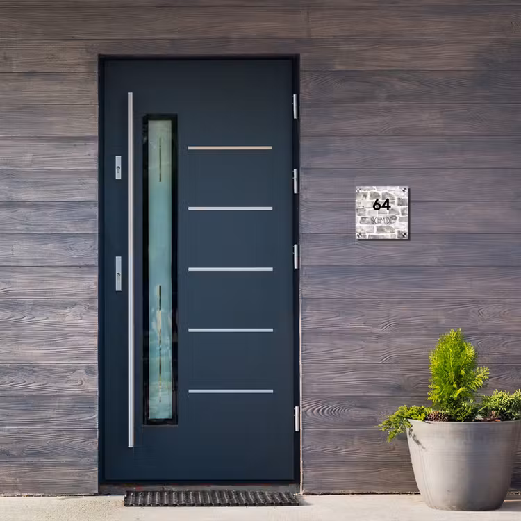 Natuurstenen - Modern Naambord Vierkant klein -sfeer11-XS