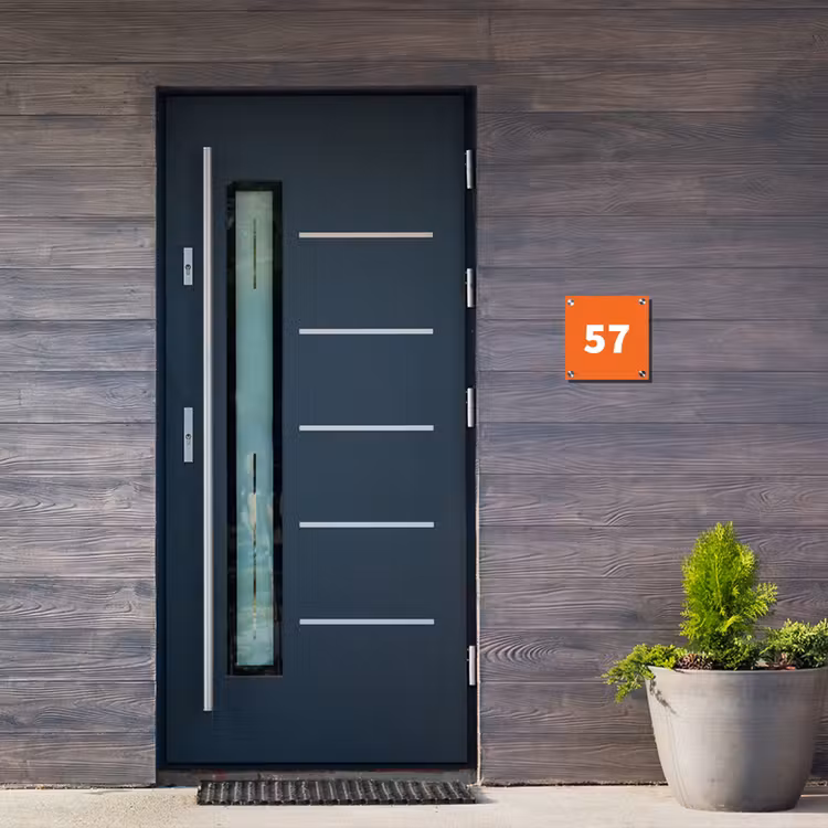 Oranje - Traditioneel Naambord Vierkant klein -sfeer11-XS