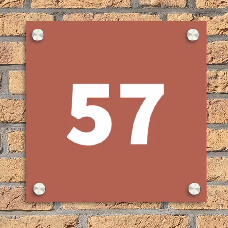 Terracotta - Traditioneel Naambord Vierkant klein -sfeer1