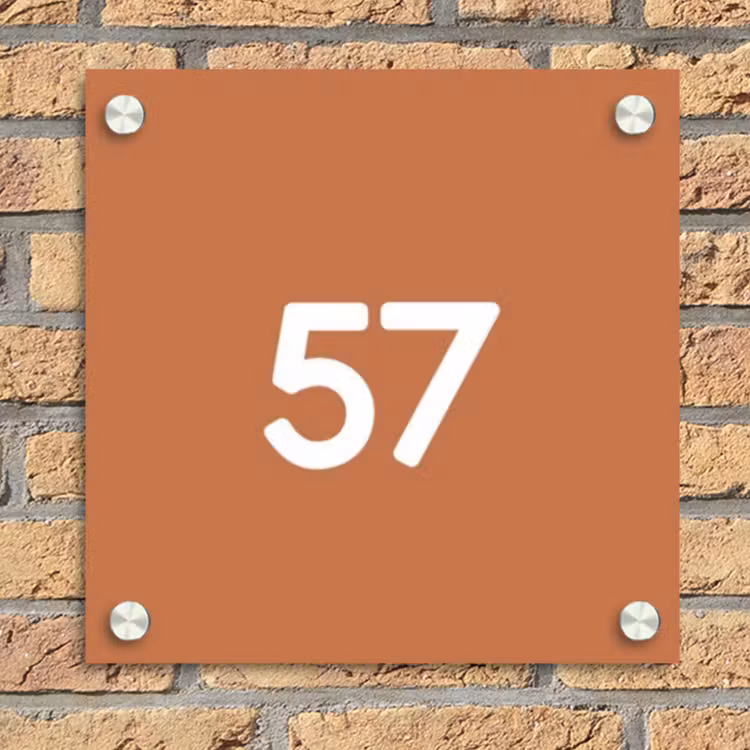Terracotta - Traditioneel Naambord Vierkant klein -sfeer1
