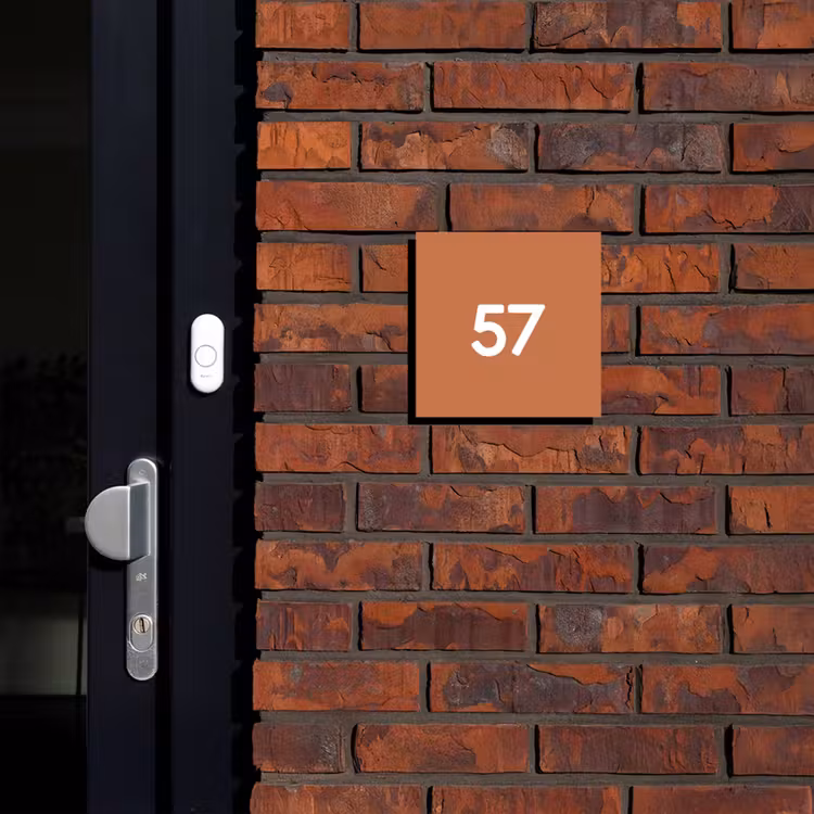 Terracotta - Traditioneel Naambord Vierkant klein -sfeer1-XS