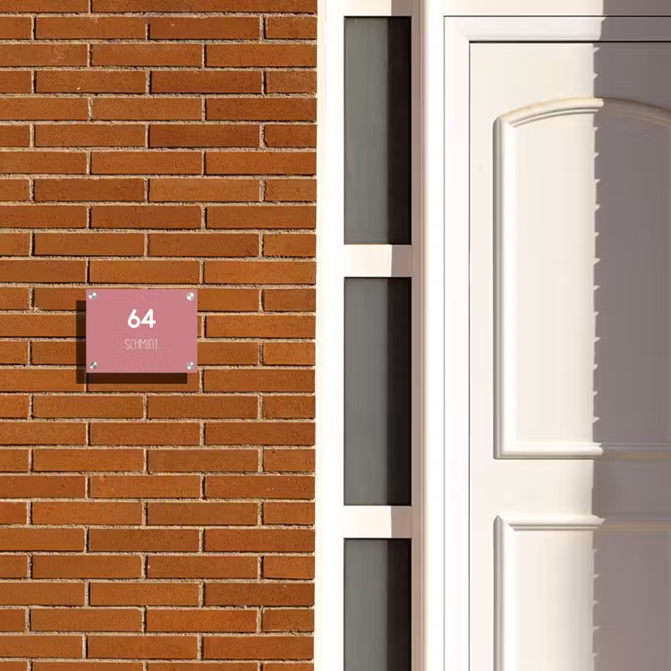 Oudroze - Modern Naambord Rechthoek middel -sfeer3-rechthoek-S