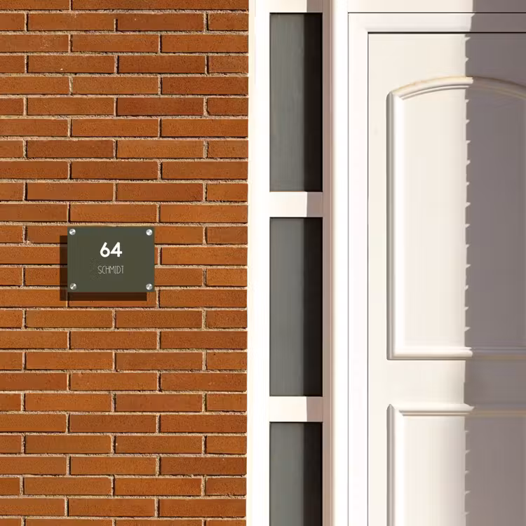 Donkergroen - Modern Naambord Rechthoek middel -sfeer3-rechthoek-S