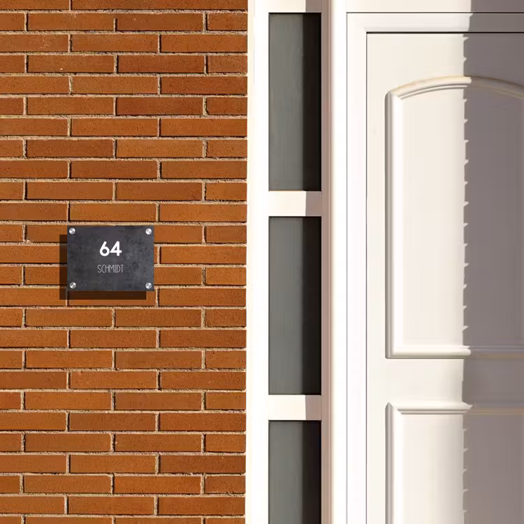 Donker steen - Modern Naambord Rechthoek middel -sfeer3-rechthoek-S