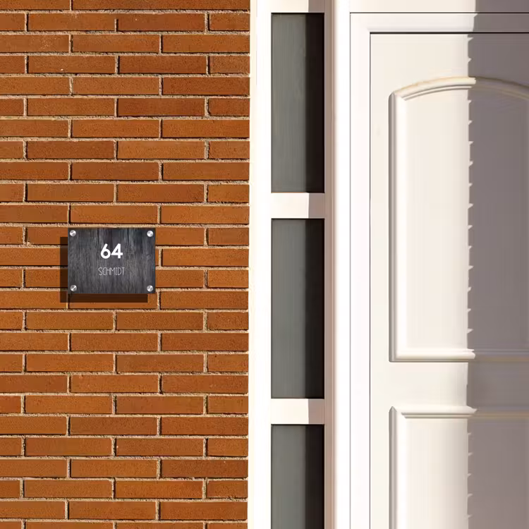 Donker hout - Modern Naambord Rechthoek middel -sfeer3-rechthoek-S