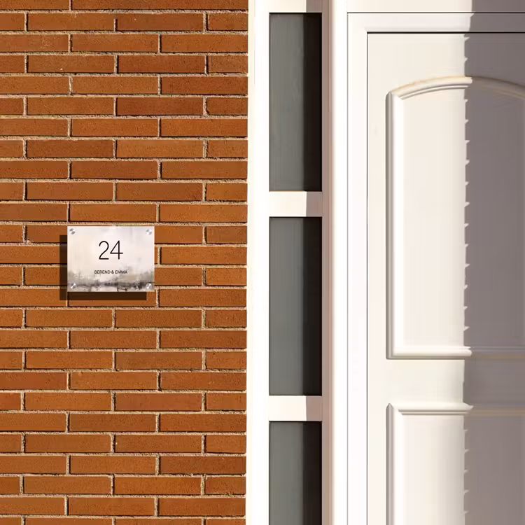 Geschilderd - Klassiek Naambord Rechthoek middel -sfeer3-rechthoek-S