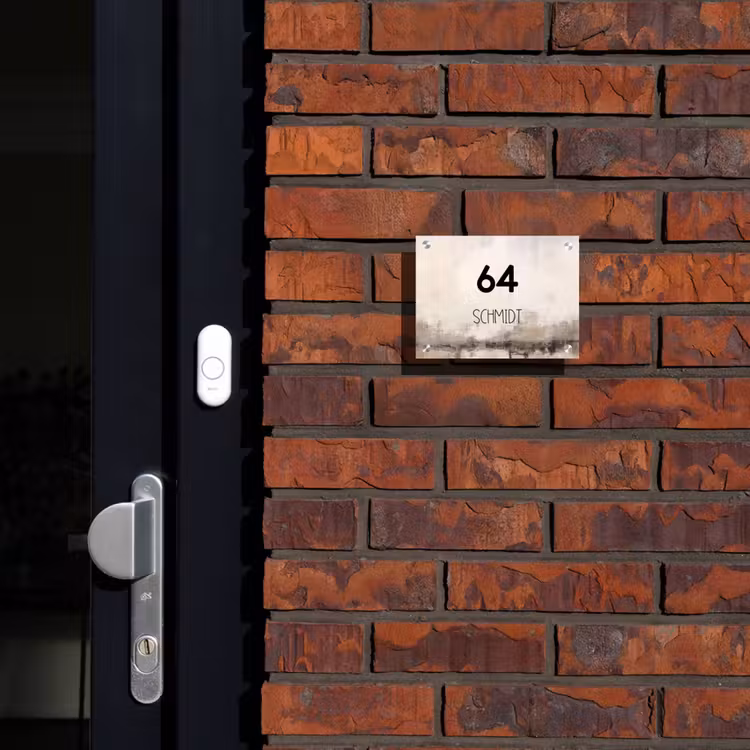 Geschilderd - Modern Naambord Rechthoek middel -sfeer1-rechthoek-S