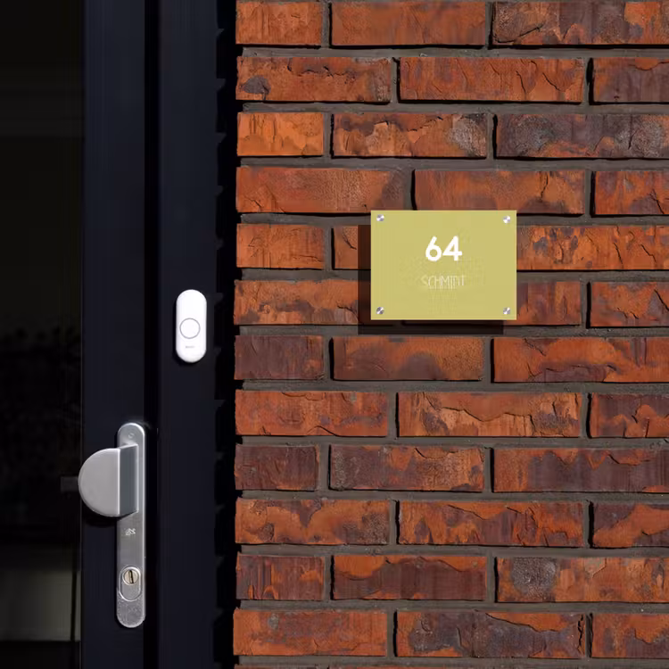 Lichtgroen - Modern Naambord Rechthoek middel -sfeer1-rechthoek-S