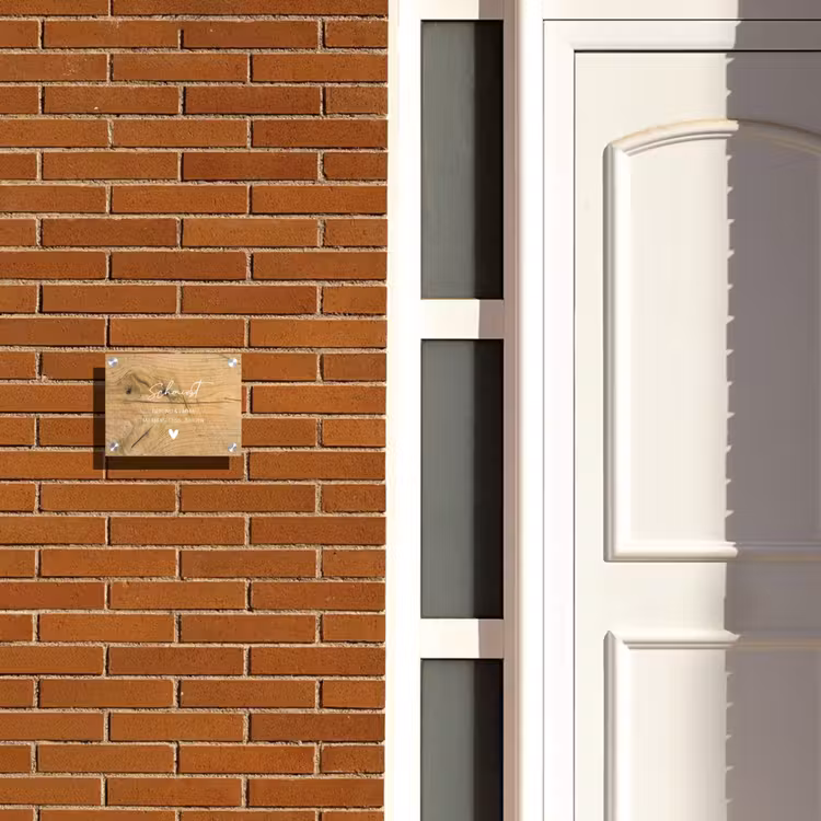 Hout - Sierlijk Naambord Rechthoek middel -sfeer3-rechthoek-S