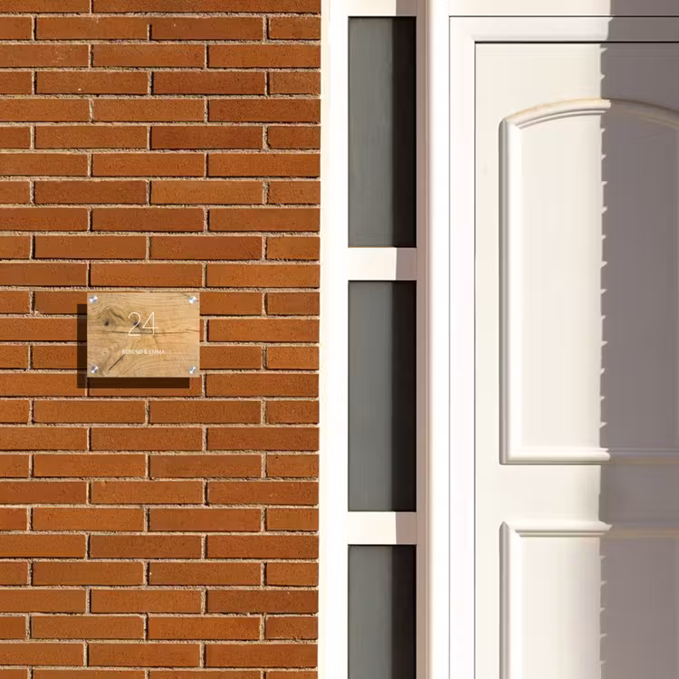 Hout - Klassiek Naambord Rechthoek middel -sfeer3-rechthoek-S