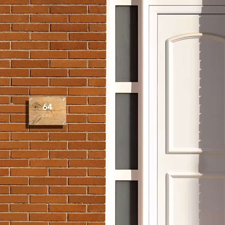 Hout - Modern Naambord Rechthoek middel -sfeer3-rechthoek-S