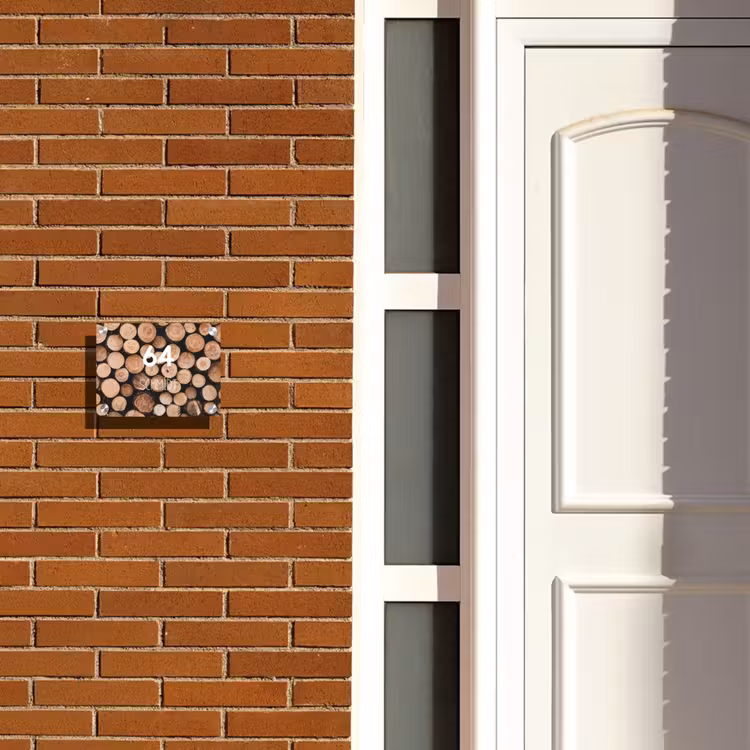 Houtstapel - Modern Naambord Rechthoek middel -sfeer3-rechthoek-S