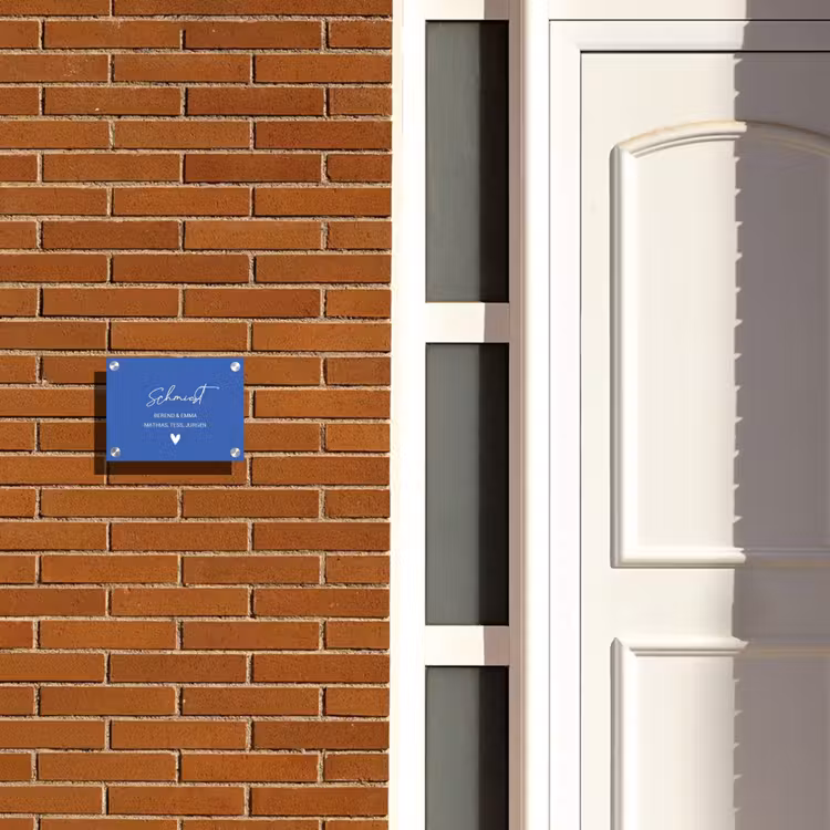 Kobaltblauw - Sierlijk Naambord Rechthoek middel -sfeer3-rechthoek-S