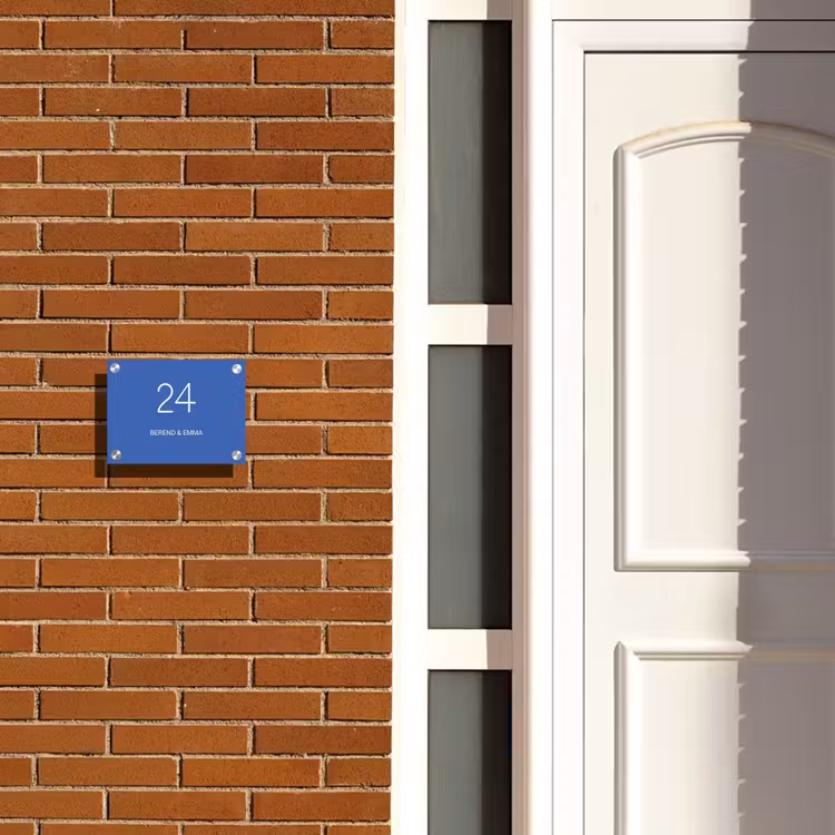 Kobaltblauw - Klassiek Naambord Rechthoek middel -sfeer3-rechthoek-S