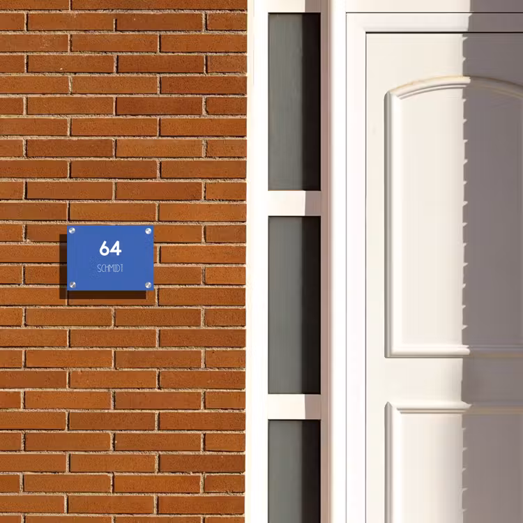 Kobaltblauw - Modern Naambord Rechthoek middel -sfeer3-rechthoek-S