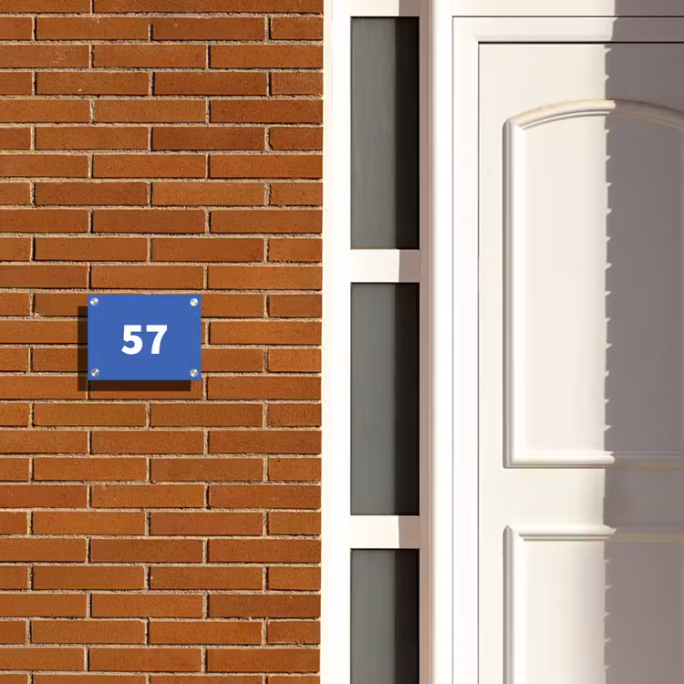 Kobaltblauw - Traditioneel Naambord Rechthoek middel -sfeer3-rechthoek-S