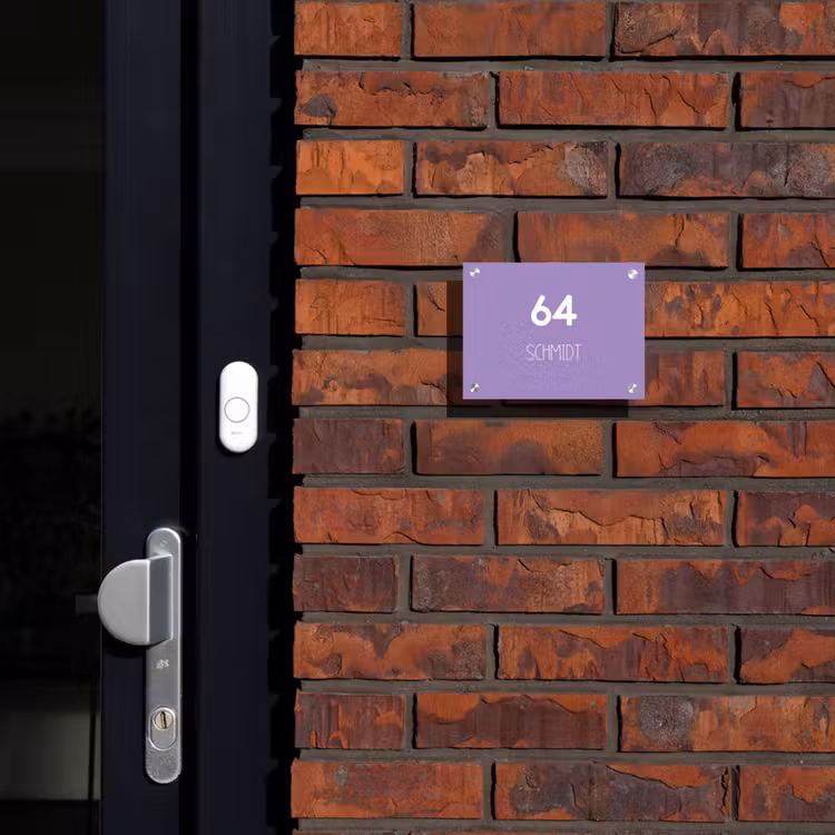 Paars - Modern Naambord Rechthoek middel -sfeer1-rechthoek-S